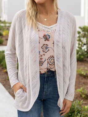 Grace & Lace Airy Cocoon Slub Cardi (M)